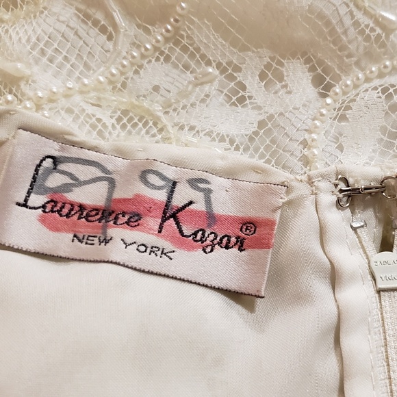 SOLD!Vintage Laurence Kazar Beaded Wedding Dress.L - Picture 8 of 8